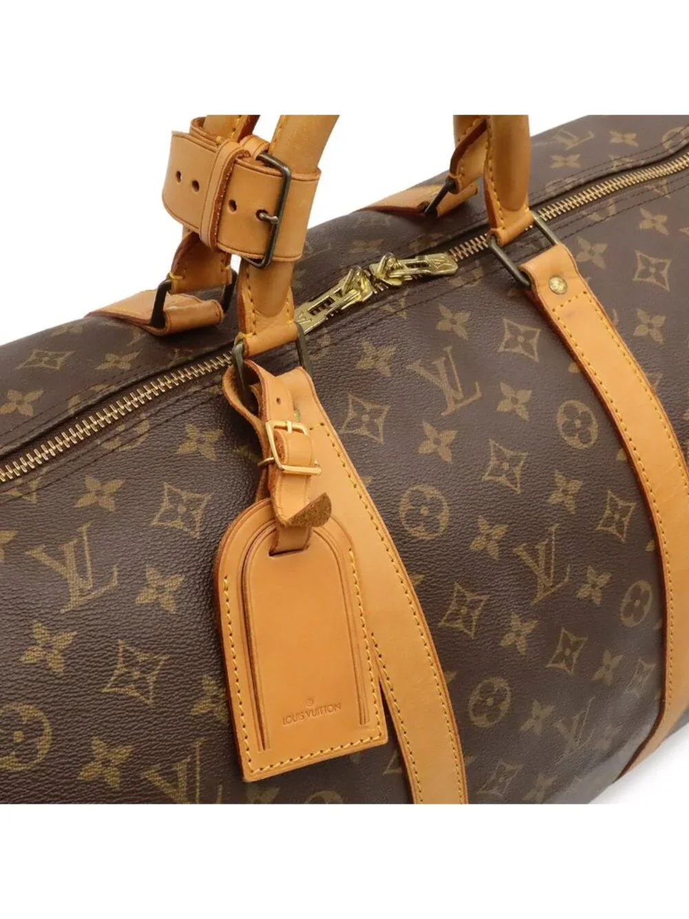 Louis Vuitton Monogram Keepall 55 Boston Bag Purse
